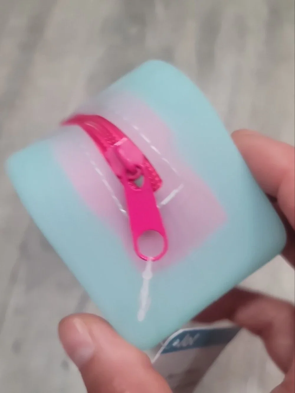 Light Green and Pink Silicone Jelly Pencil Pouch